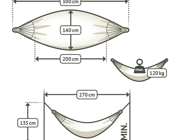 HAMMOCK WITH STICK MODEL MILK