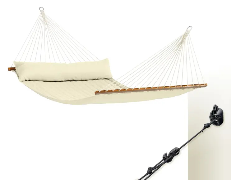 VANILLA HAMMOCK WITH STICK, PADDED TOWEL AND CUSHION