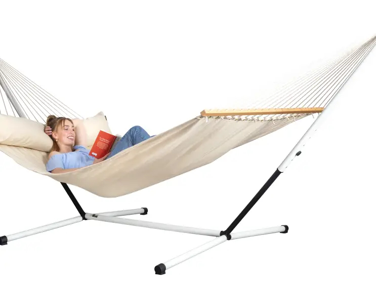 VANILLA HAMMOCK WITH STICK, PADDED TOWEL AND CUSHION