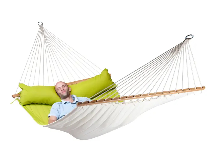AVOCADO HAMMOCK WITH STICK, PADDED TOWEL AND CUSHION