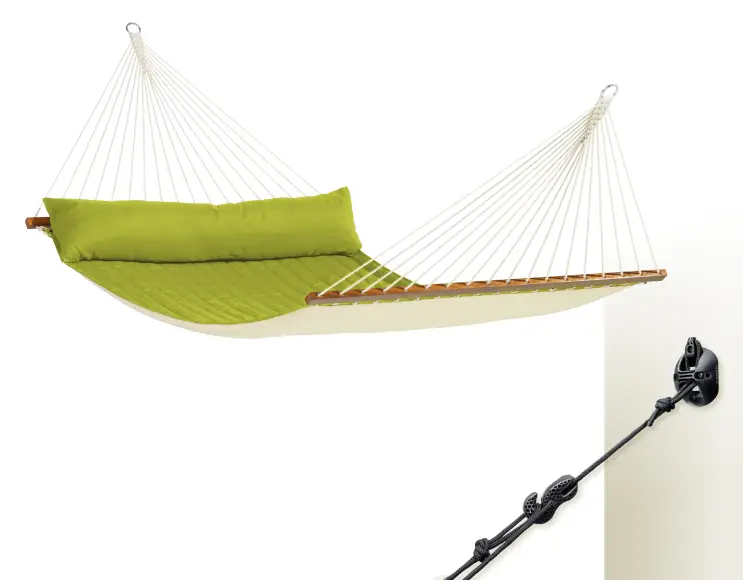 AVOCADO HAMMOCK WITH STICK, PADDED TOWEL AND CUSHION