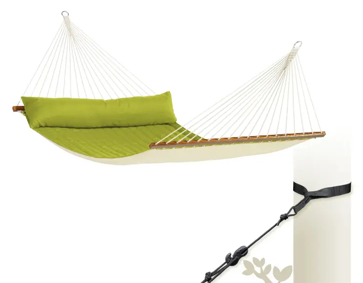 AVOCADO HAMMOCK WITH STICK, PADDED TOWEL AND CUSHION