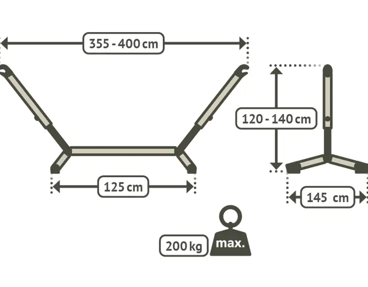 SUPPORT FOR HAMMOCKS IN PAINTED STEEL