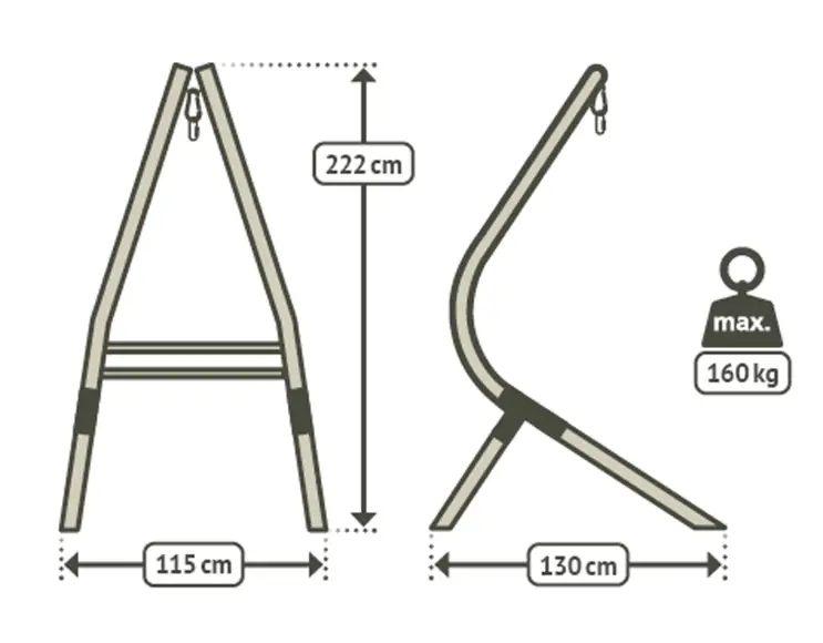 WOODEN HANGING CHAIR SUPPORT