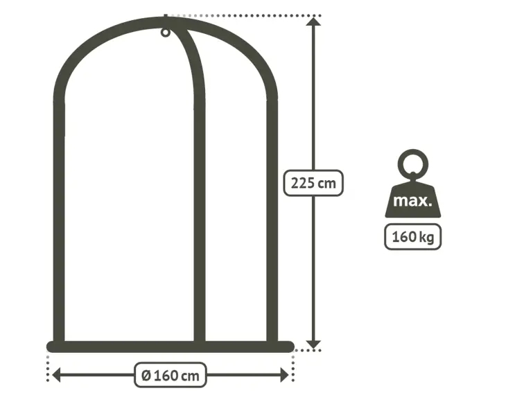 AINTED STEEL XXL SUPPORT FOR HANGING CHAIRS