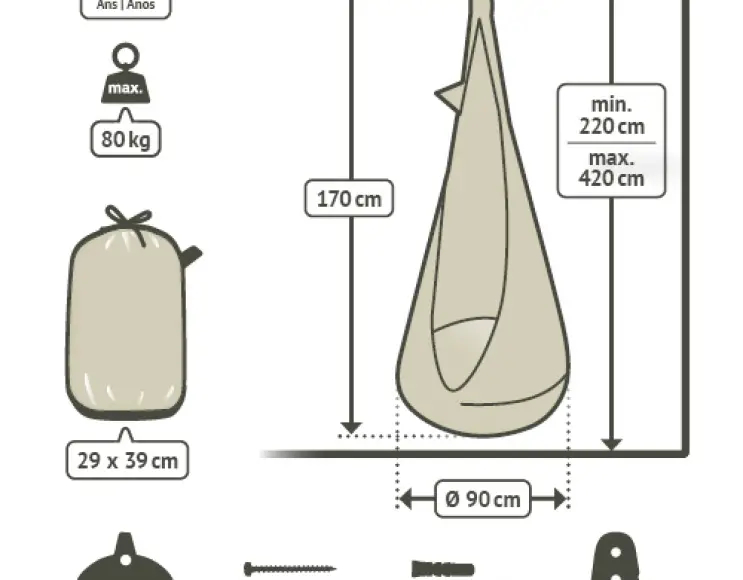 MOBY MODEL DROP-shaped HANGING CHAIR