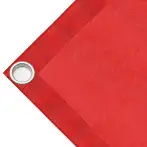 High-strength PVC tarpaulin box cover, 280g/sq.m  Microperforated sheet, not waterproof.  red. Eyelets 40 mm - cod.CMHSKR-40T