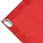 High-strength PVC tarpaulin box cover, 280g/sq.m Microperforated sheet, not waterproof.  red.  Oval eyelets 40x20 mm - cod.CMHSKR-40O