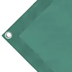 High-strength PVC tarpaulin box cover, 280g/sq.m Microperforated sheet, not waterproof.  green.  Round eyelets 23 mm - cod.CMHSKV-23T
