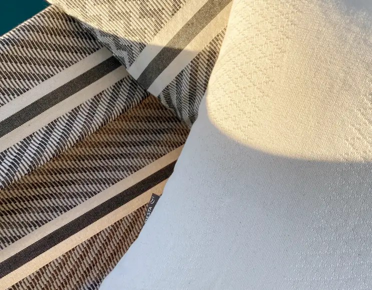 CUSHION COVER IN ORGANIC COTTON ZEBRA