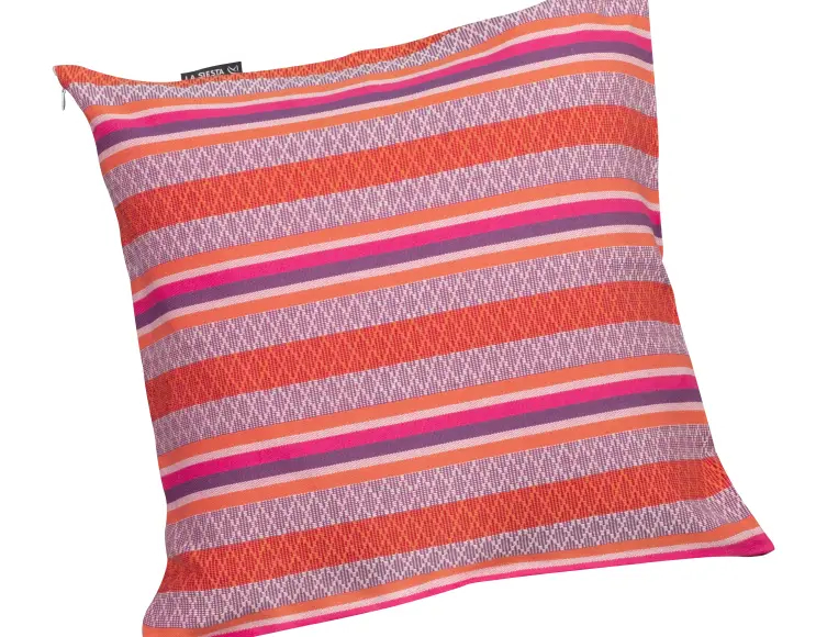 CUSHION COVER IN ORGANIC COTTON  FLAMINGO