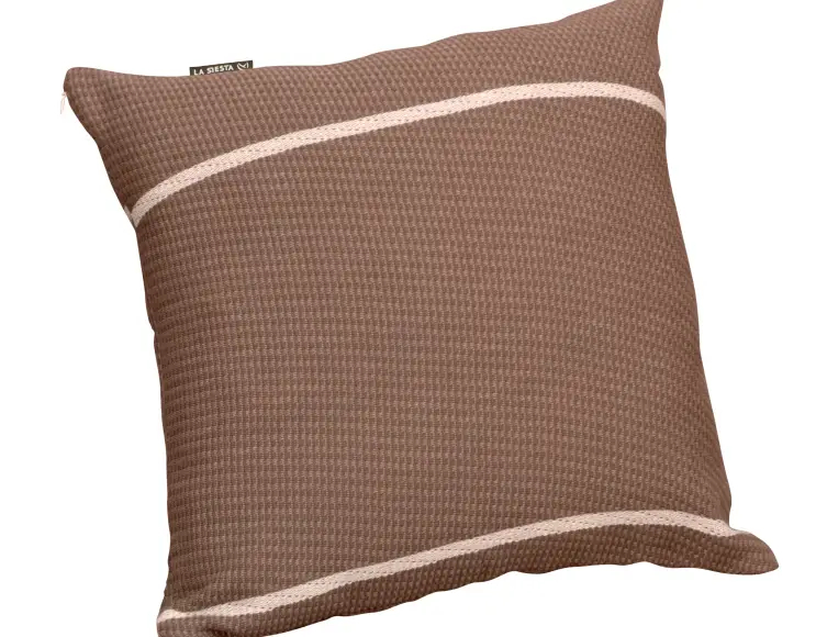 CUSHION COVER IN ORGANIC COTTON CHOCOLATE