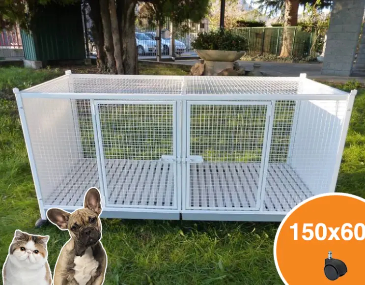 Cage for cats and dogs 150x60 with legs and wheels