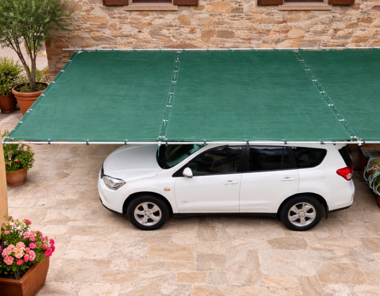 Tear-Resistant and Shading Green Anti-Hail Tarpaulin for Cars and Campers