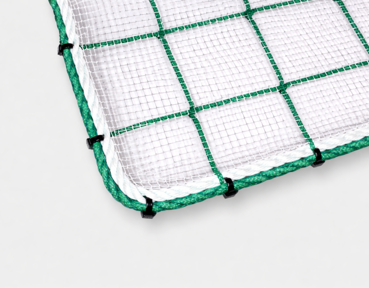 Fall protection net 100 mm + Debris protection net 10 mm